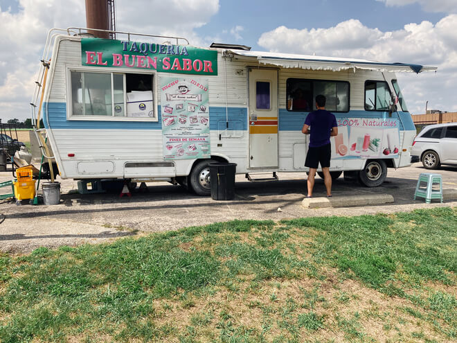 getting some tacos outside of columbus